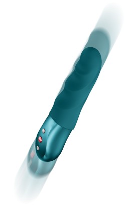 Зеленый вибратор-пульсатор Stronic Petite - 17 см.