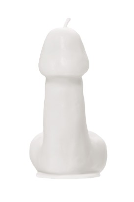 Белая свеча в форме пениса - 47 гр.