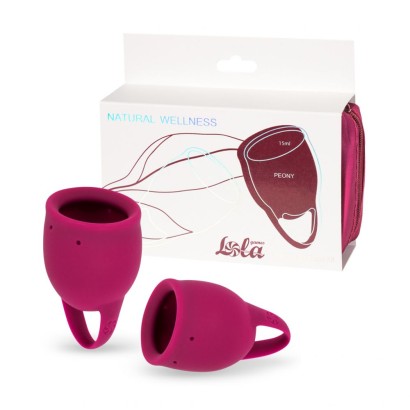 Набор из 2 малиновых менструальных чаш Peony