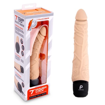 Телесный вибромассажер 7’’ Realistic Vibrator - 20 см.