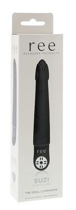Чёрный вибратор Suzi - 15 см.