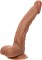 Коричневый фалоимитатор The Personal Trainer - 24,2 см.