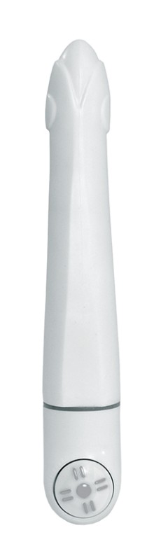 Белый вибратор Karma - 17,5 см.