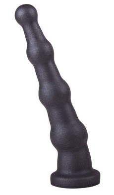 Анальная пробка платинового цвета с изгибом - 18 см. Анальная пробка платинового цвета с изгибом - 18 см.