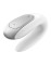 Белый вибромассажёр для пар Satisfyer Double Fun