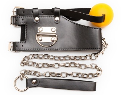 Кляп-шарик с поводком 