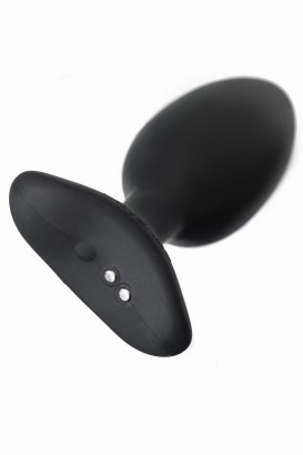 Черная анальная втулка LOVENSE Hush 2 (M) - 13,5 см.