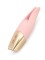Нежно-розовый мини-вибратор с раздвоенным кончиком - 12,3 см.