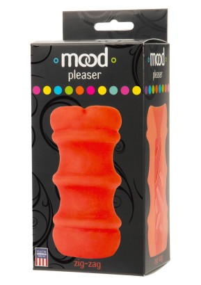 Оранжевый мастурбатор MOOD PLEASER UR3 ZIG-ZAG 