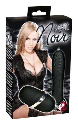 Чёрное виброяйцо с выносным пультом Petit Noir Vibrating Bullet