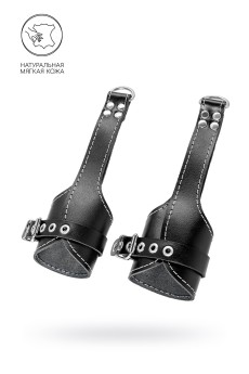 Черные подвесы с белой строчкой