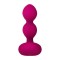 Розовые анальные шарики с вибрацией и расширением Bubble Butt - 12,3 см.