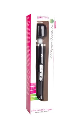 Черный вибромассажер, работающий от USB, Ultra Twizzle Trigger USB Plug - 31,5 см.