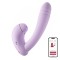 Сиреневый вибратор с возвратно-поступательными движениями и нагревом Minaka