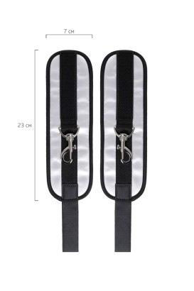 Черно-серебристые фиксаторы для рук на дверь Anonymo