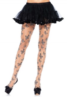 Колготки с рисунками бабочек