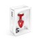 Красный анальный плаг Anni Magnet T1 Red Cristal/black с 2 заменяемыми кристаллами - 6 см.