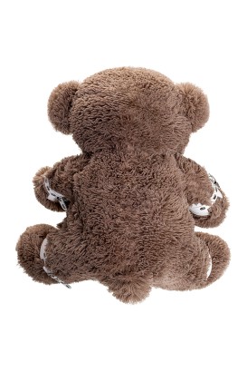 Бондажный набор: бурый мишка с белыми оковами и наручниками