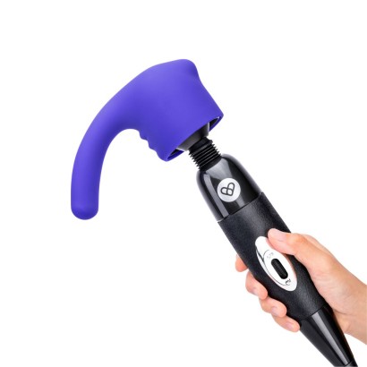 Фиолетовая насадка для wand-вибромассажера Deluxe Silicone G-Spot Wand Attachment