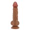 Карамельный фаллоимитатор-реалистик Buraq на присоске - 24 см.