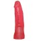 Розовый фаллос-насадка для трусиков с плугом - 17 см.