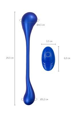 Синий многофункциональный вибратор Inefy с пультом ДУ  