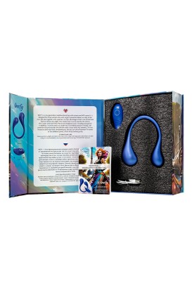 Синий многофункциональный вибратор Inefy с пультом ДУ  