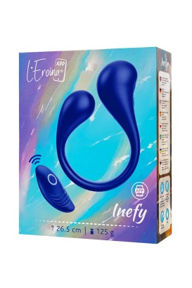 Синий многофункциональный вибратор Inefy с пультом ДУ  
