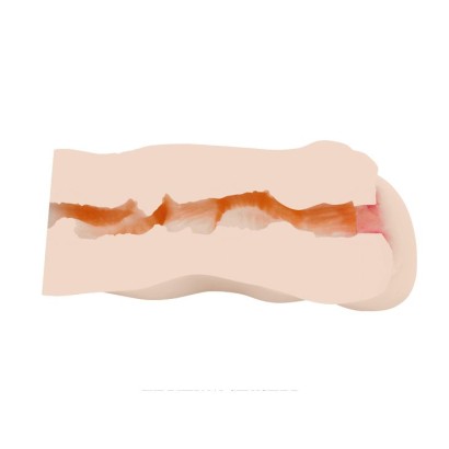 Мастурбатор-вагина с вибрацией и волнами на поверхности