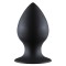 Чёрная анальная пробка Thick Anal Plug Medium - 9,5 см.