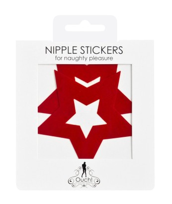 Красные наклейки-звёзды на грудь