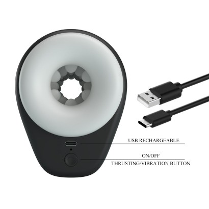 Черный автоматический вибромастурбатор Dj Girl