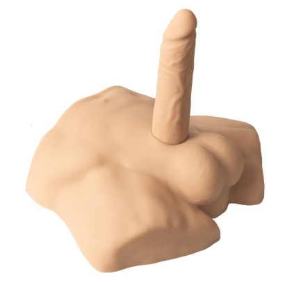 Телесный мужской полуторс с фаллоимитатором SILEXD Apollo S 7 