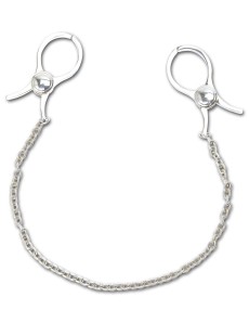 Металические зажимы на соски NIPPLE C-CLAMPS с цепью