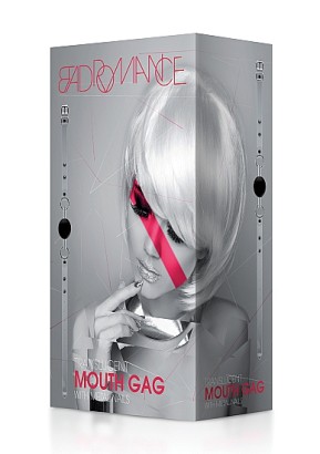 Кляп-шар на белых ремешках Black and White