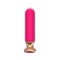 Розовый перезаряжаемый мини-вибратор - 12 см.