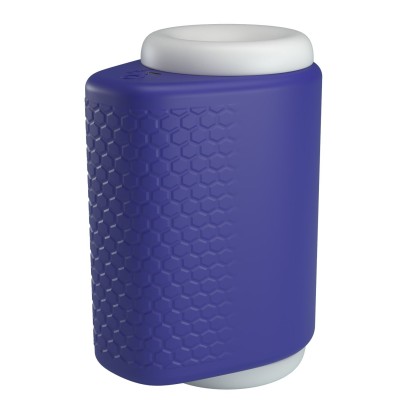 Синий автоматический вибромастурбатор Dj Lady