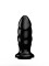 Чёрный спиралевидный анальный плаг - 12,9 см.