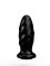 Чёрный спиралевидный анальный плаг - 12,9 см.