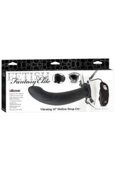 Полый универсальный страпон с вибрацией Hollow Strap-On - 25 см.