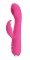 Розовый вибромассажер-кролик Rachel с имитацией оральных ласк - 19,9 см.