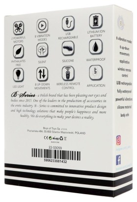 Черный L-образный вибромассажер простаты с пультом ДУ