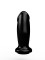 Чёрный анальный плаг фаллической формы - 13,7 см.