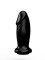 Чёрный анальный плаг фаллической формы - 13,7 см.