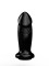 Чёрный анальный плаг фаллической формы - 13,7 см.
