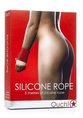 Красная силиконовая лента для бандажа - 5 м.