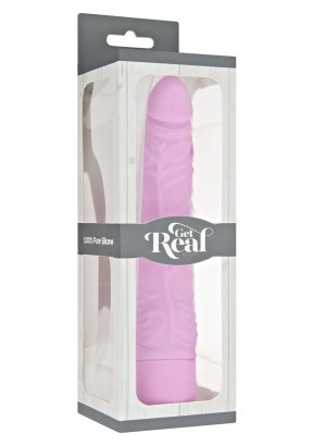 Розовый вибратор Classic Slim Vibrator - 21 см.
