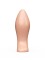 Телесная анальная пробка с широким основанием - 9 см.