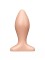 Телесная анальная пробка с широким основанием - 9 см.