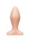 Телесная анальная пробка с широким основанием - 9 см.